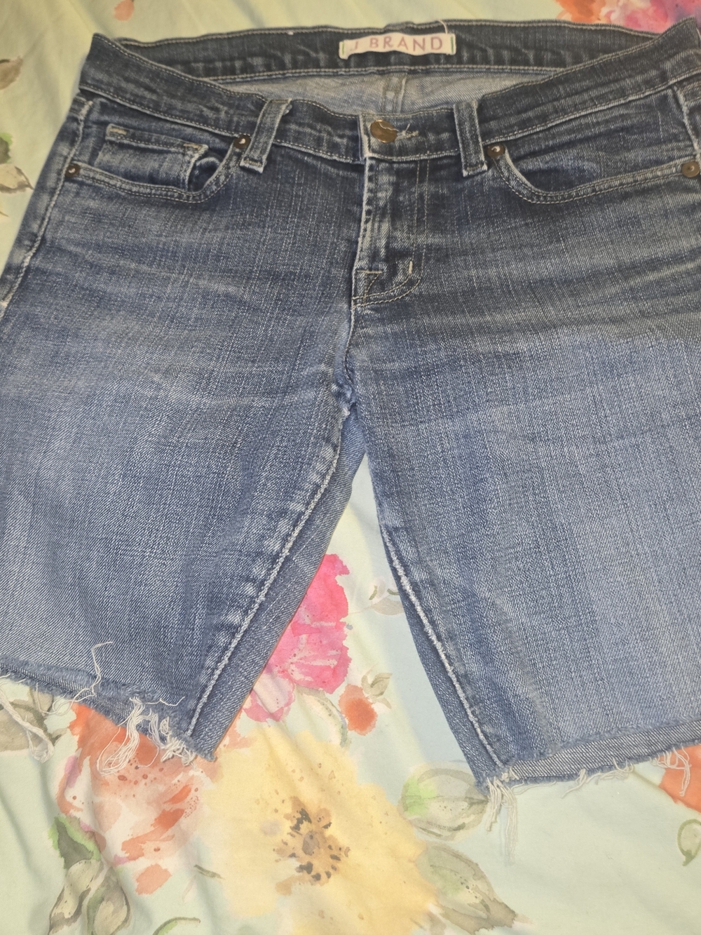 J Brand Medium Wash Denim Jean Cut Off  Shorts